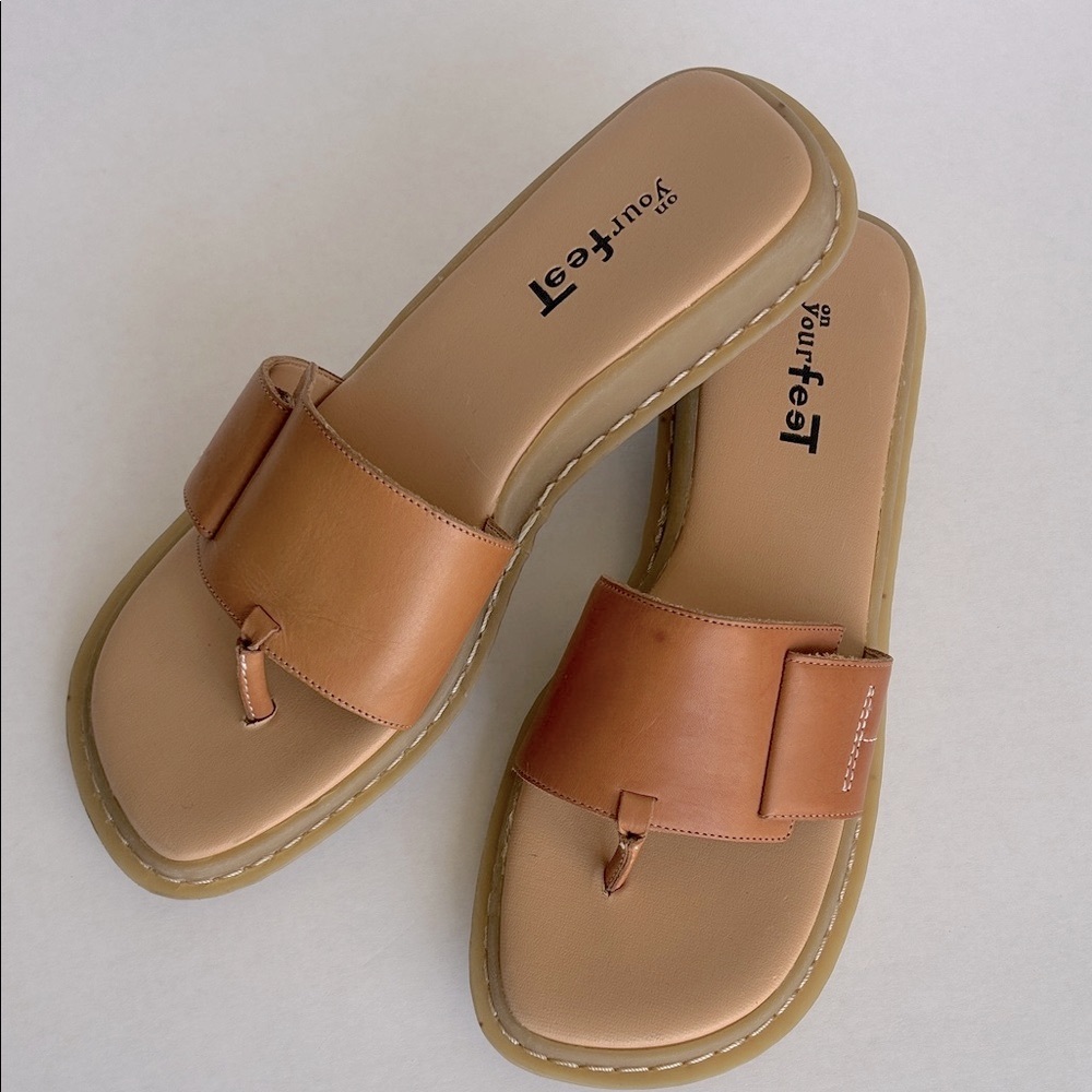 Soft Feet Women's Brown Slide Sandals